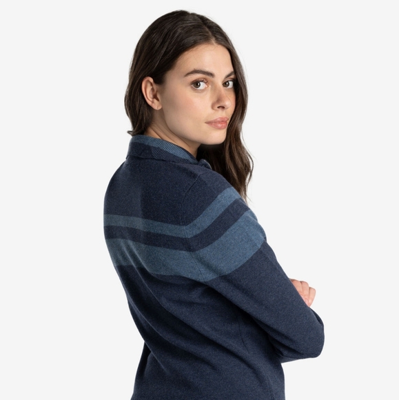 Eco Wool Turtle Neck Pullover - Outerspace Heather Lole Size S - Picture 4 of 9